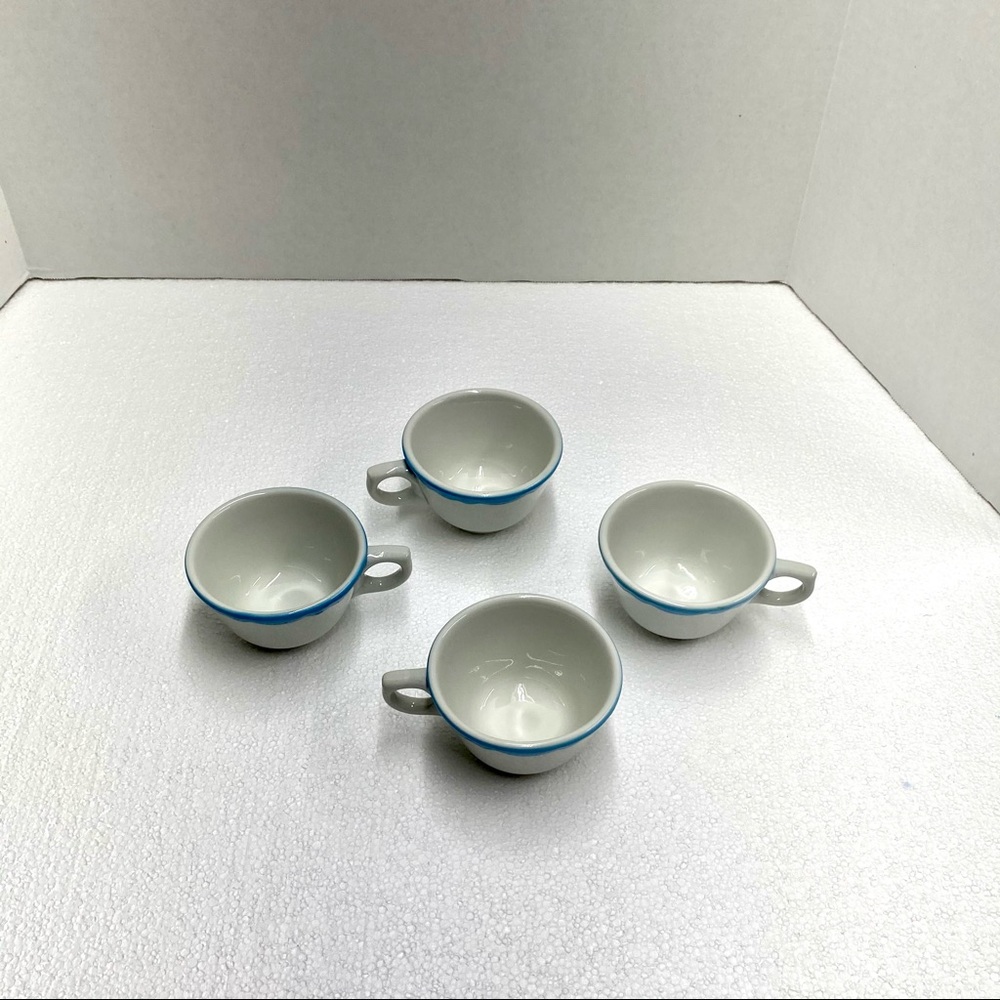 Vintage Sterling USA set of four coffee/teacups Marked with H-7 Restaurant Ware - Picture 4 of 9